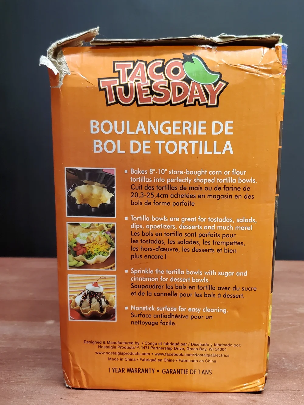 Taco Tuesday Tortilla Bowl Maker New in Box